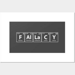 Fallacy (F-Al-La-C-Y) Periodic Elements Spelling Posters and Art